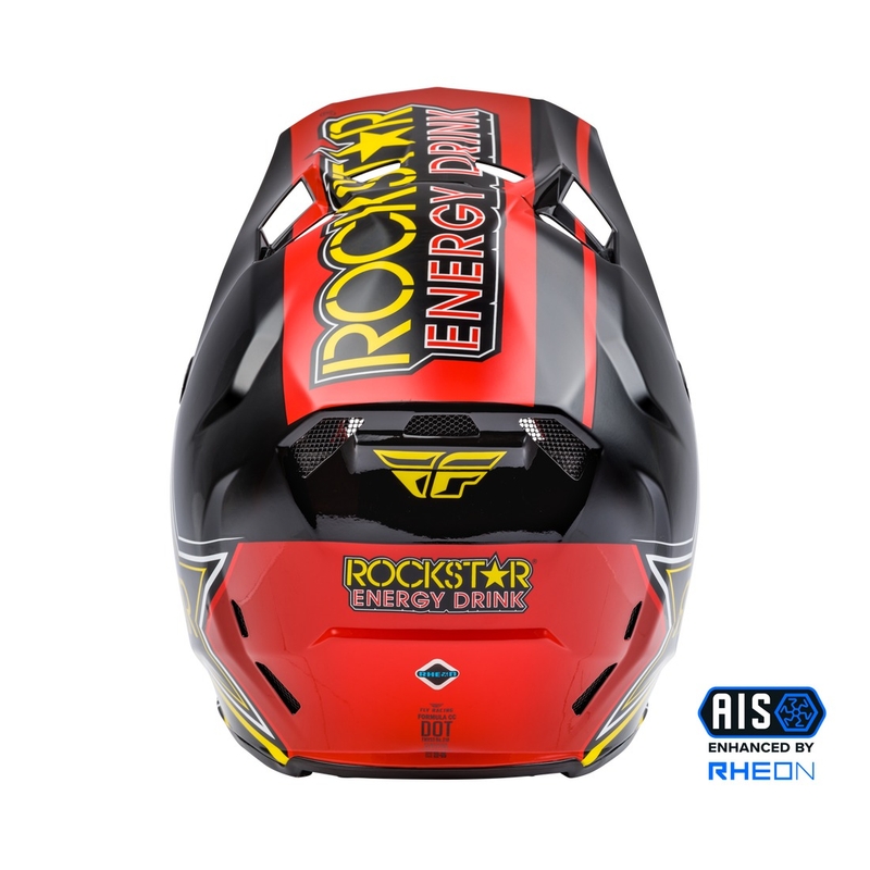 Casco da motocross FLY Racing Formula CC Rockstar nero-rosso-giallo