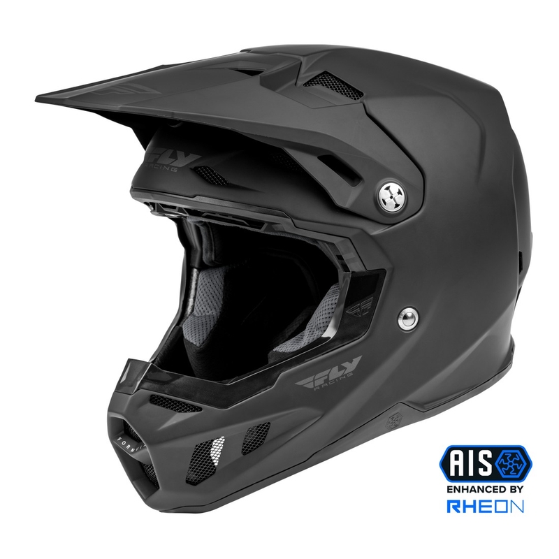 Casco da motocross FLY Racing Formula Nero solido opaco