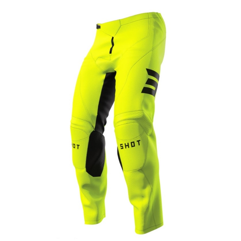 Pantaloni da motocross Shot Raw Kid Escape nero-giallo fluo Saldi