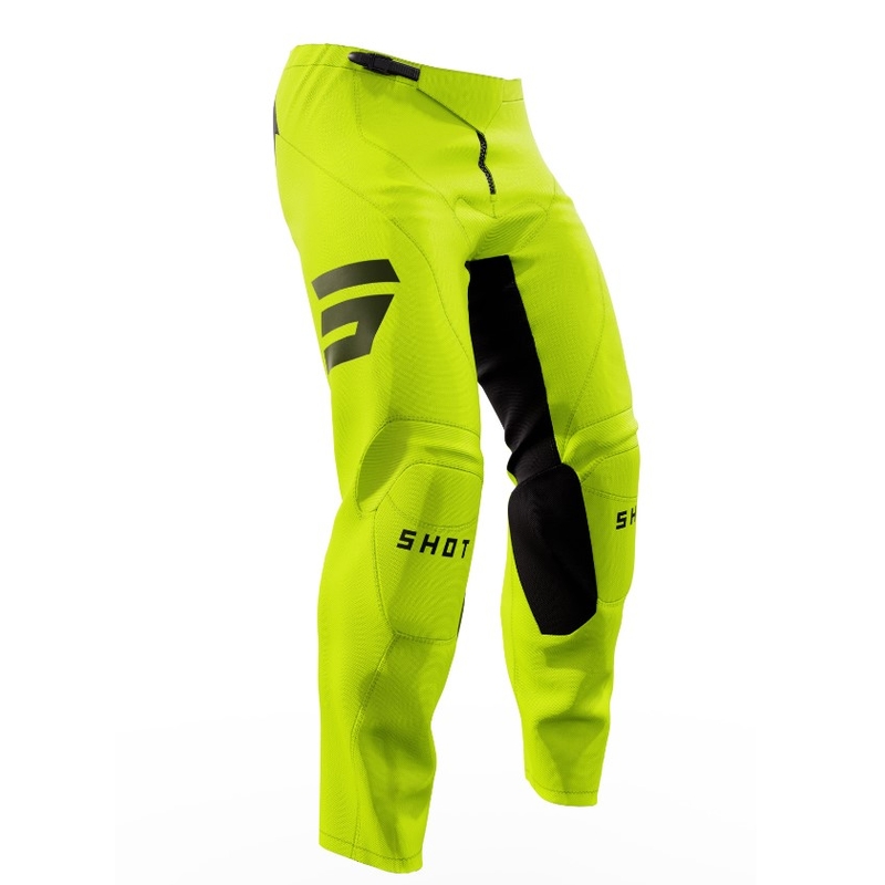 Pantaloni da motocross Shot Raw Kid Escape nero-giallo fluo Saldi