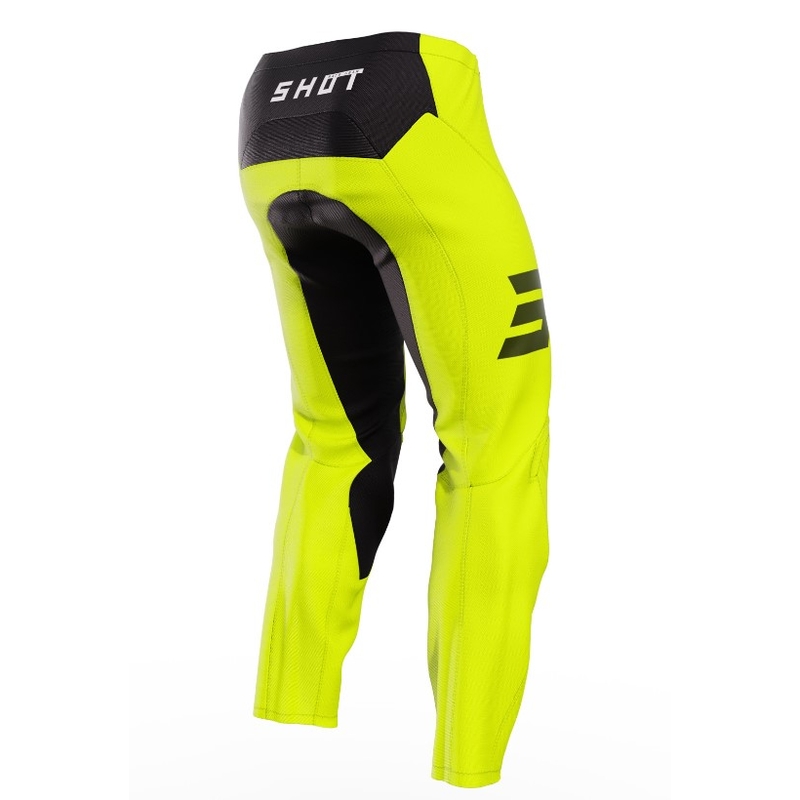 Pantaloni da motocross Shot Raw Kid Escape nero-giallo fluo Saldi