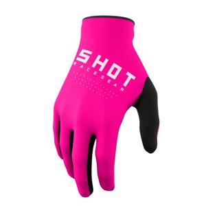 Guanti da motocross per bambini Shot Raw Kid rosa Saldi