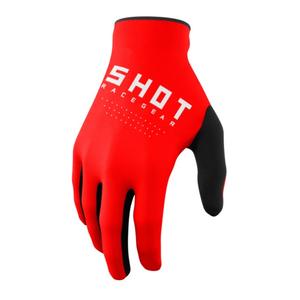 Guanti da motocross per bambini Shot Raw Kid rosso Saldi