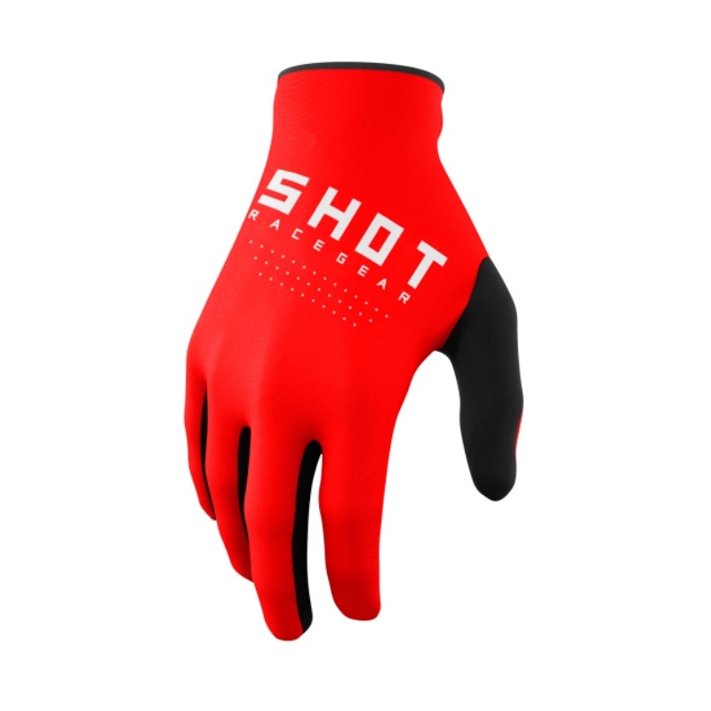 Guanti da motocross per bambini Shot Raw Kid rosso Saldi