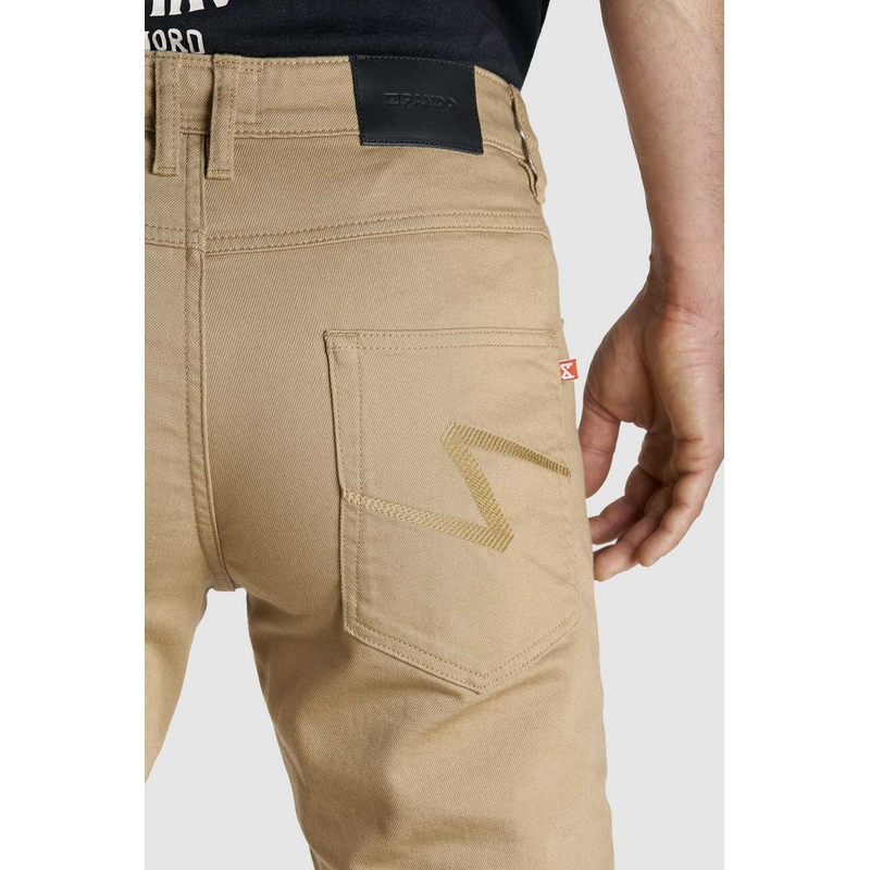 Jeans moto PANDO MOTO Robby Slim beige Saldi