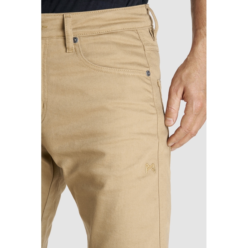Jeans moto PANDO MOTO Robby Slim beige Saldi