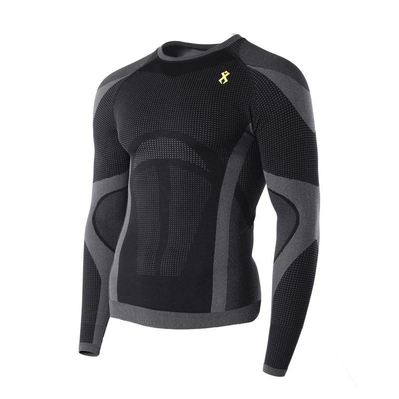 T-shirt funzionale da uomo Rilax Noah nera - manica lunga