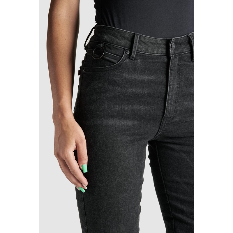 Jeans moto donna PANDO MOTO Kusari Cor 01 nero Saldi