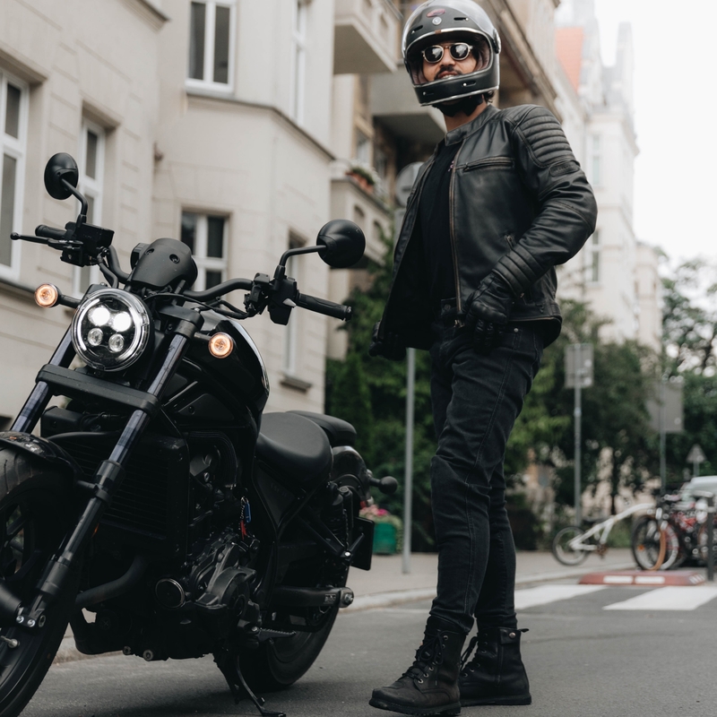 Jeans moto Rebelhorn Nomad TP lavaggio nero Saldi