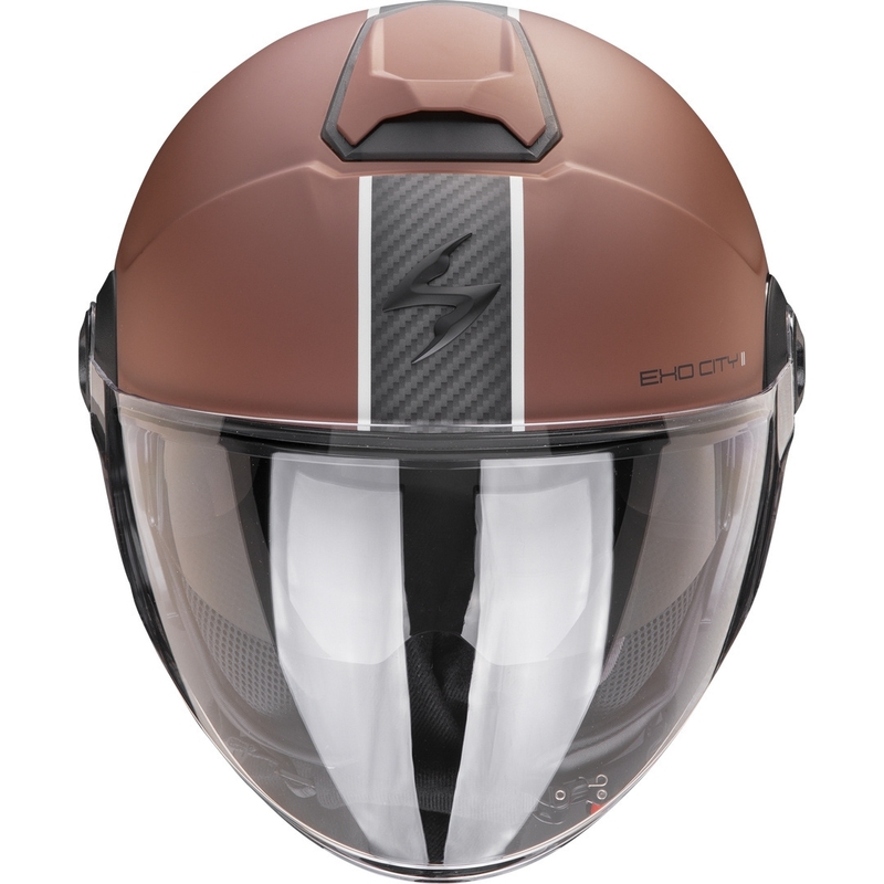Casco aperto Scorpion EXO-CITY II Carbo marrone-nero opaco Saldi