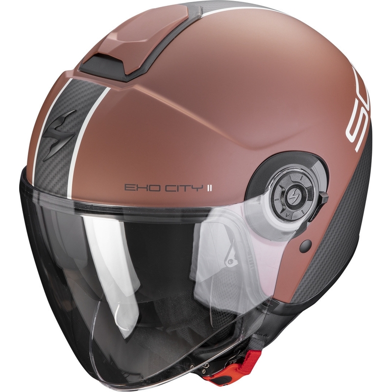Casco aperto Scorpion EXO-CITY II Carbo marrone-nero opaco Saldi