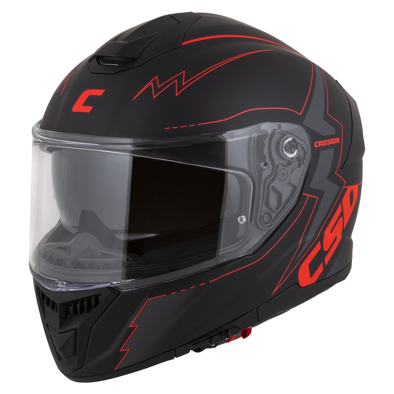 Casco moto Cassida Integral GT 2.1 Flash Nero-Rosso-Grigio