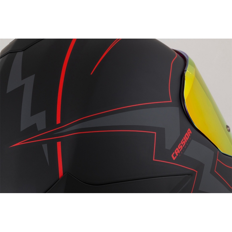 Casco moto Cassida Integral GT 2.1 Flash Nero-Rosso-Grigio