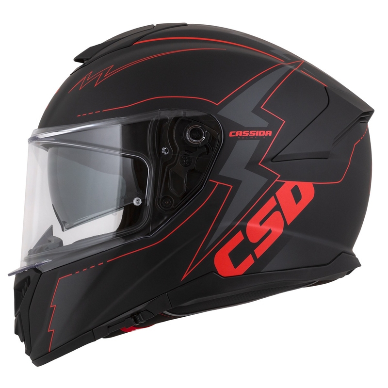 Casco moto Cassida Integral GT 2.1 Flash Nero-Rosso-Grigio