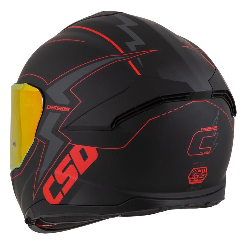 Casco moto Cassida Integral GT 2.1 Flash Nero-Rosso-Grigio