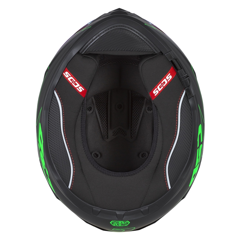 Casco moto integrale Cassida Integral GT 2.1 Flash nero-verde fluo-grigio