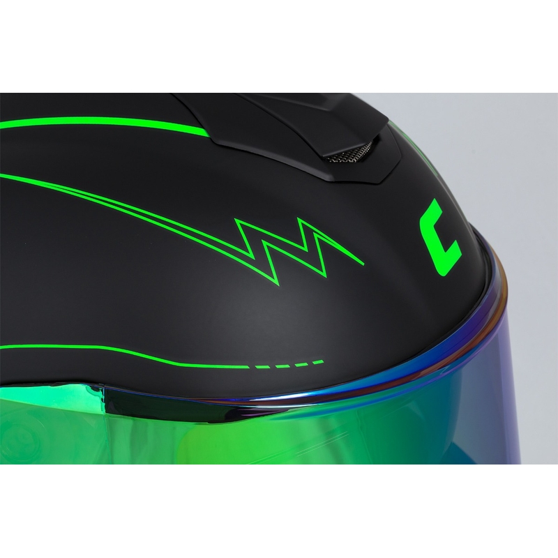 Casco moto integrale Cassida Integral GT 2.1 Flash nero-verde fluo-grigio