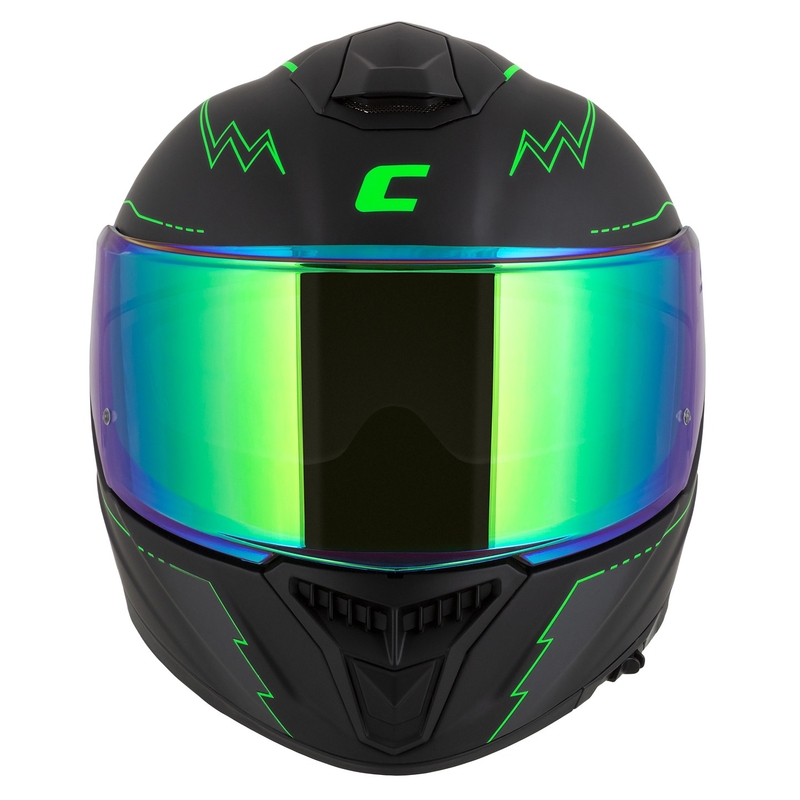 Casco moto integrale Cassida Integral GT 2.1 Flash nero-verde fluo-grigio