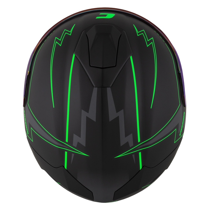 Casco moto integrale Cassida Integral GT 2.1 Flash nero-verde fluo-grigio