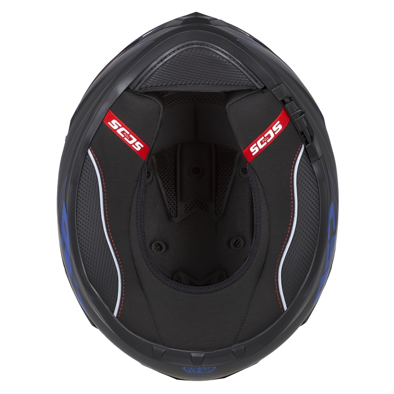 Casco moto integrale Cassida Integral GT 2.1 Flash nero-blu-grigio