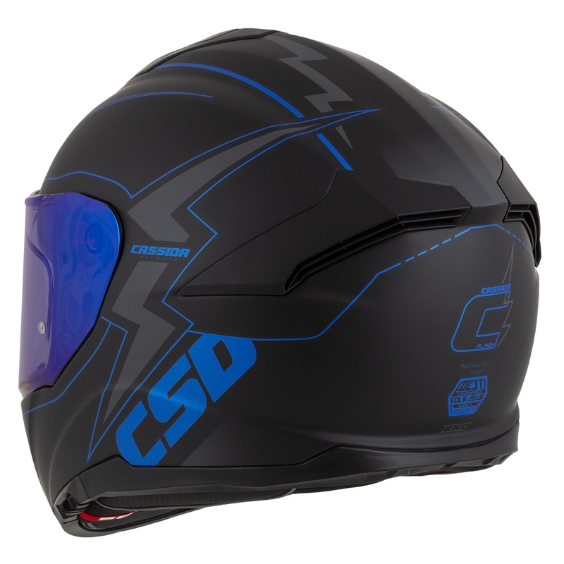 Casco moto integrale Cassida Integral GT 2.1 Flash nero-blu-grigio