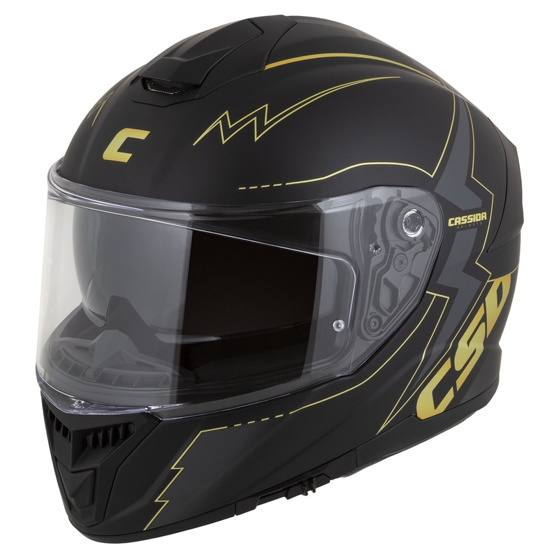 Casco moto Cassida Integral GT 2.1 Flash nero-oro-grigio