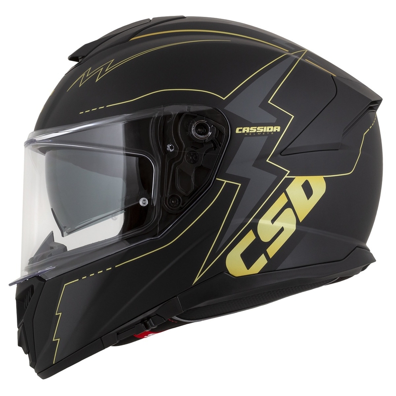 Casco moto Cassida Integral GT 2.1 Flash nero-oro-grigio