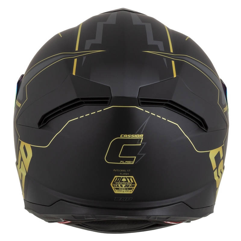 Casco moto Cassida Integral GT 2.1 Flash nero-oro-grigio