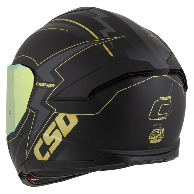 Casco moto Cassida Integral GT 2.1 Flash nero-oro-grigio