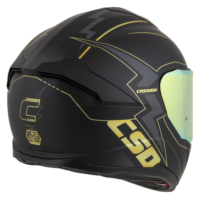 Casco moto Cassida Integral GT 2.1 Flash nero-oro-grigio