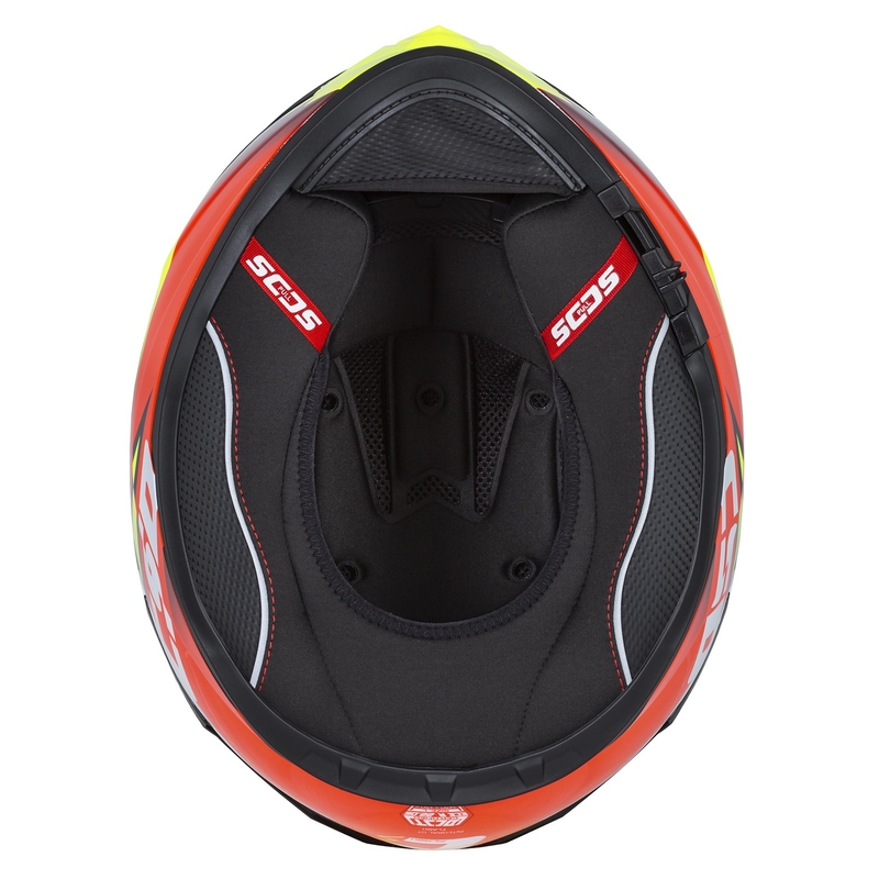 Casco moto integrale Cassida Integral GT 2.1 Flash giallo fluo-rosso-nero-bianco