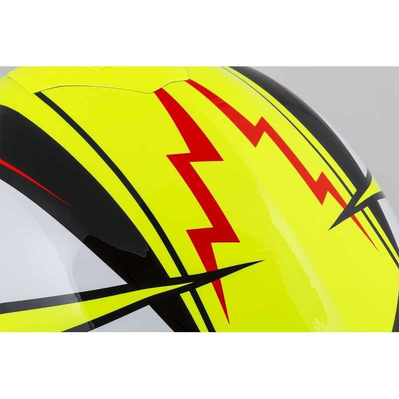 Casco moto integrale Cassida Integral GT 2.1 Flash giallo fluo-rosso-nero-bianco