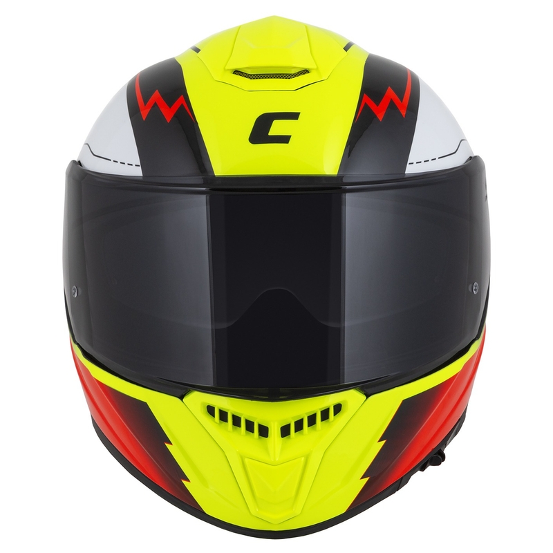 Casco moto integrale Cassida Integral GT 2.1 Flash giallo fluo-rosso-nero-bianco