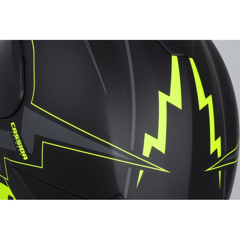 Casco moto Cassida Integral GT 2.1 Flash nero-giallo fluo-grigio