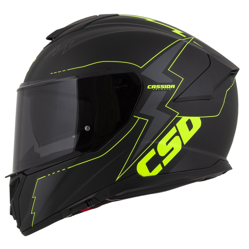 Casco moto Cassida Integral GT 2.1 Flash nero-giallo fluo-grigio