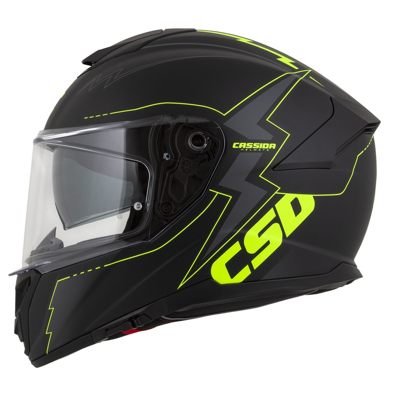 Casco moto Cassida Integral GT 2.1 Flash nero-giallo fluo-grigio