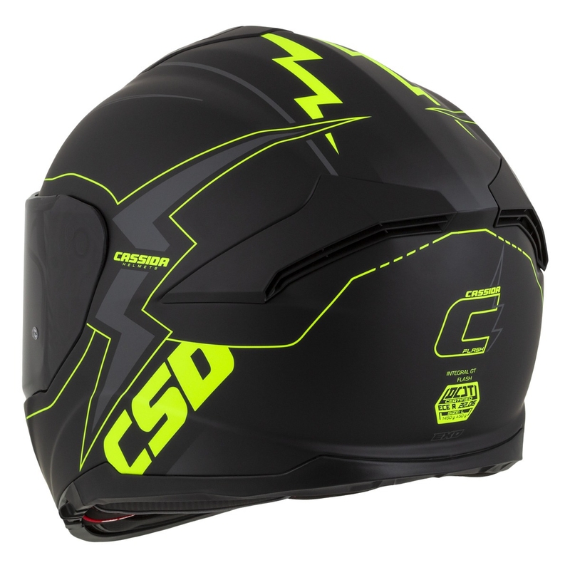Casco moto Cassida Integral GT 2.1 Flash nero-giallo fluo-grigio