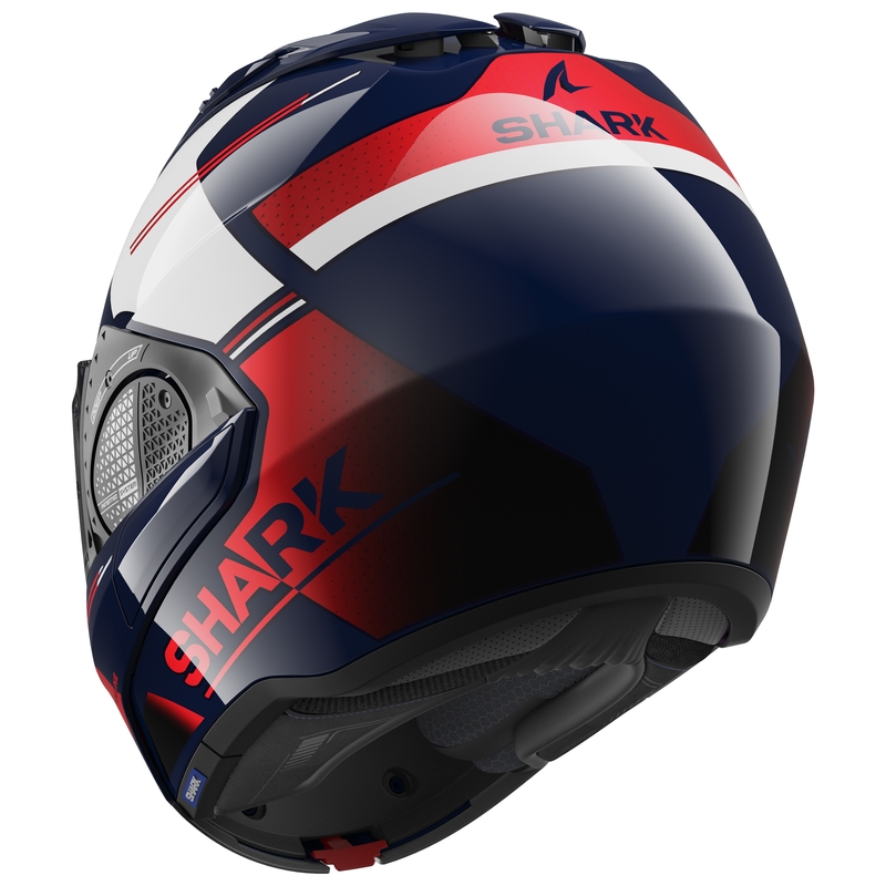 Casco SHARK EVO-GT Tekline blu-bianco-rosso ribaltabile