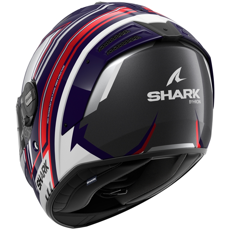 Casco moto integrale SHARK SPARTAN RS Byhron blu-rosso-grigio Saldi