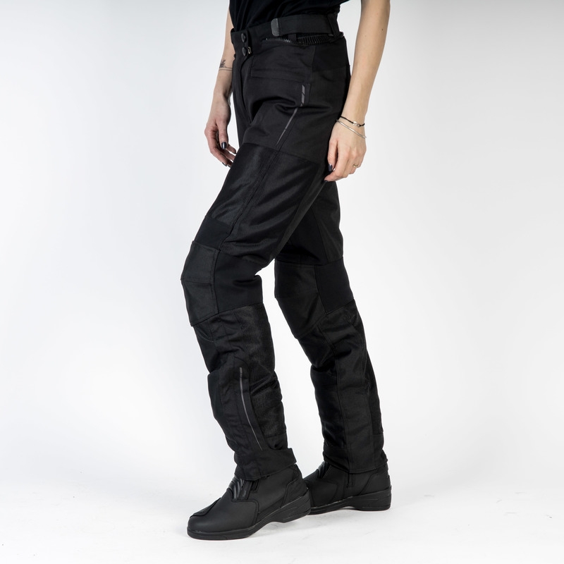 Pantaloni da moto Ozone Flow neri da donna Saldi