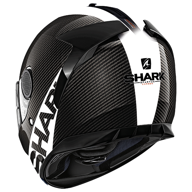 Integrální přilba na motorku SHARK Spartan Carbon Skin 1.2 černo-bílá