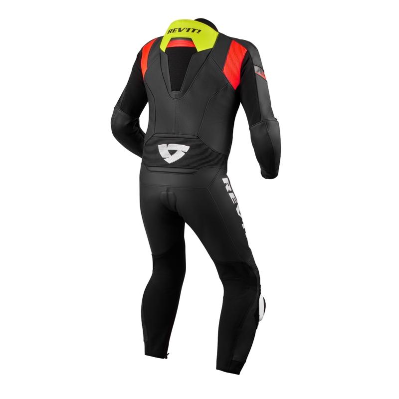 Tuta moto intera Revit Argon 2 nero-giallo fluo