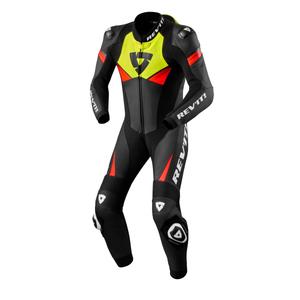 Tuta moto intera Revit Argon 2 nero-giallo fluo
