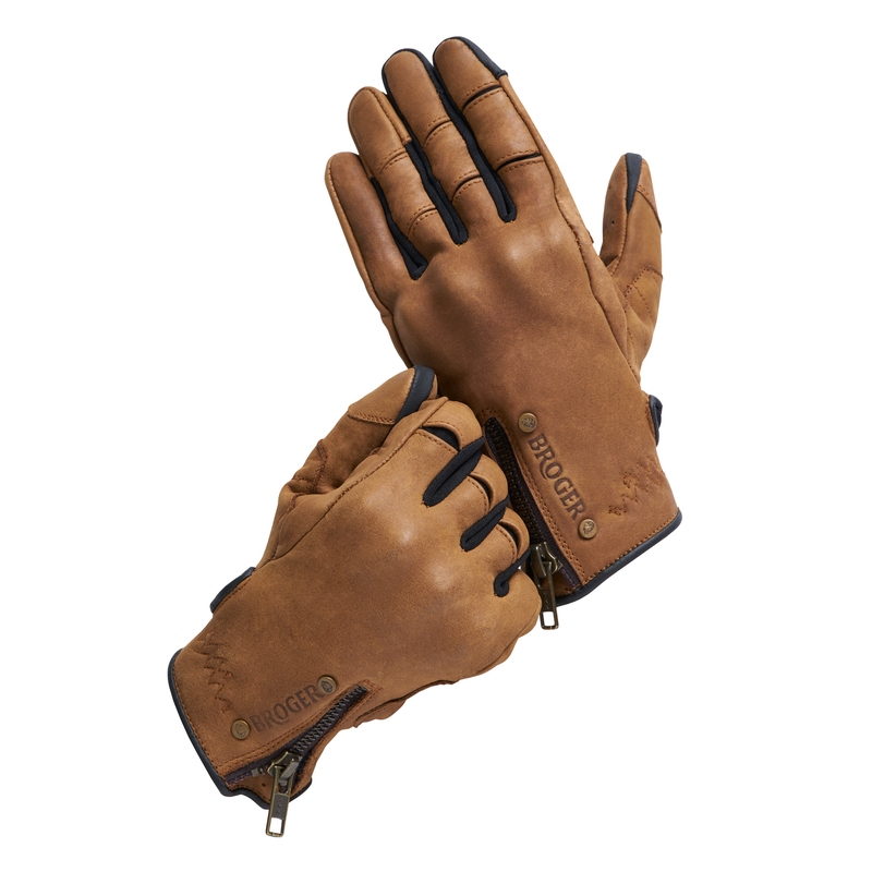 Guanti da motociclista Broger Florida Cognac Brown da donna Saldi