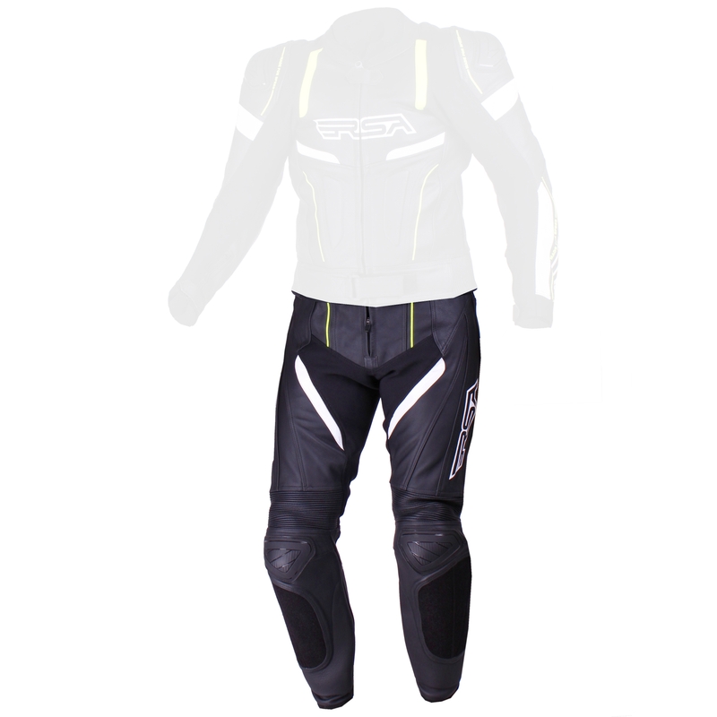 Pánské kalhoty RSA Speedway černo-bílo-fluo žluté výprodej - II. jakost