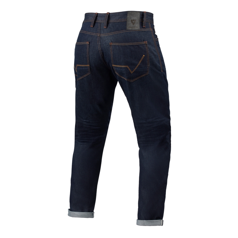Revit Lewis Selvedge TF Jeans da moto estesi blu scuro