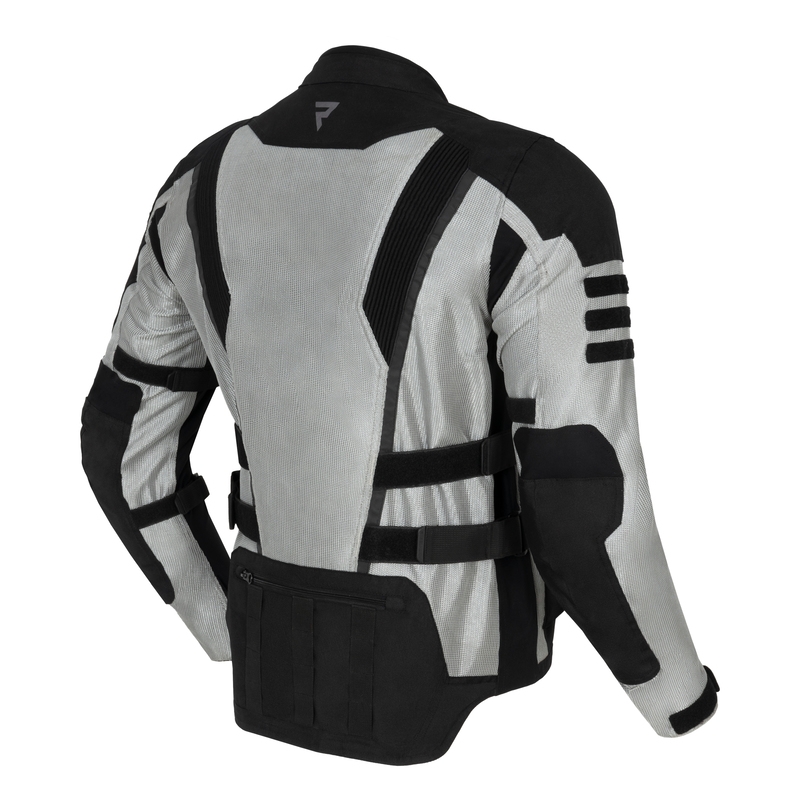 Giacca da moto Rebelhorn Scandal II argento-nero