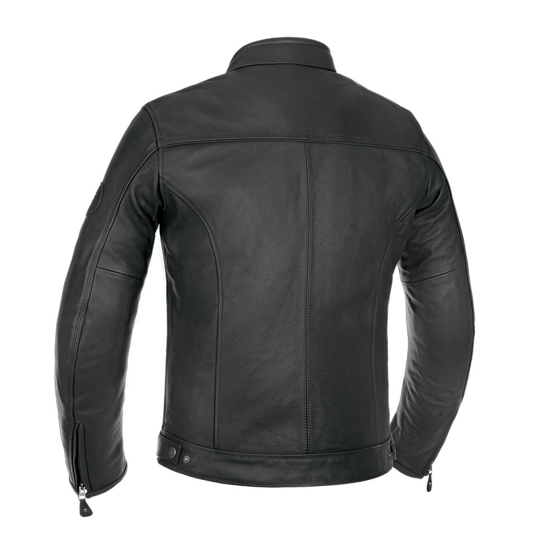 Giacca da moto in pelle nera Oxford Walton