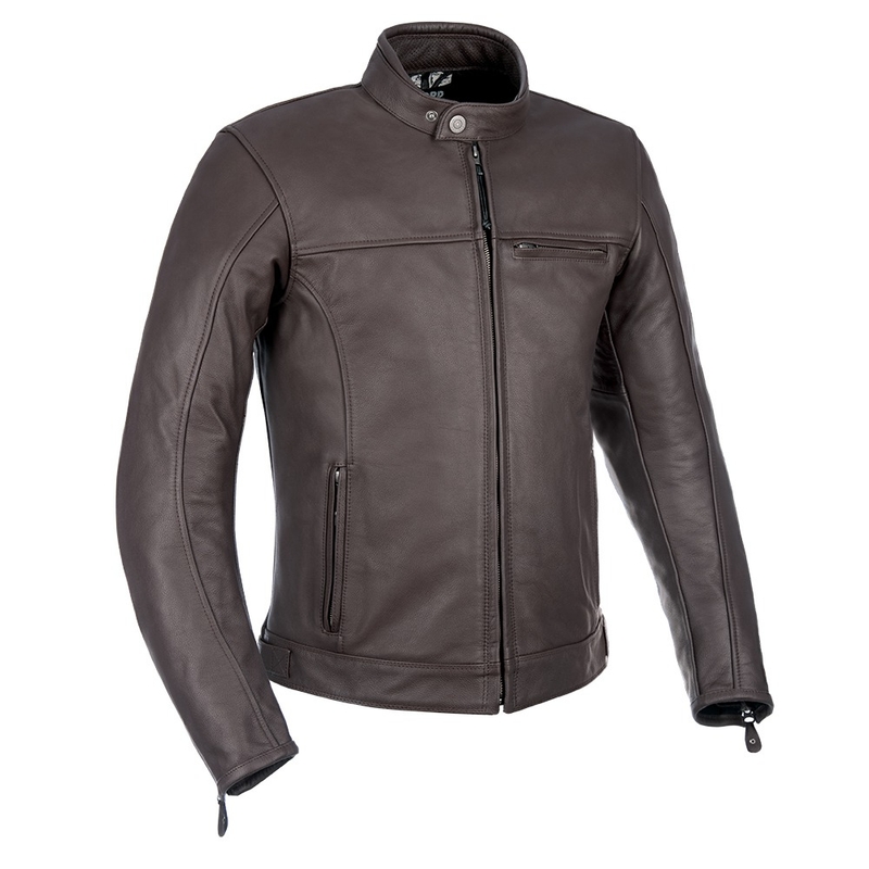 Giacca da moto in pelle marrone Oxford Walton Saldi