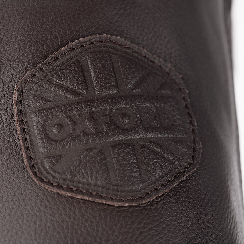 Giacca da moto in pelle marrone Oxford Walton Saldi
